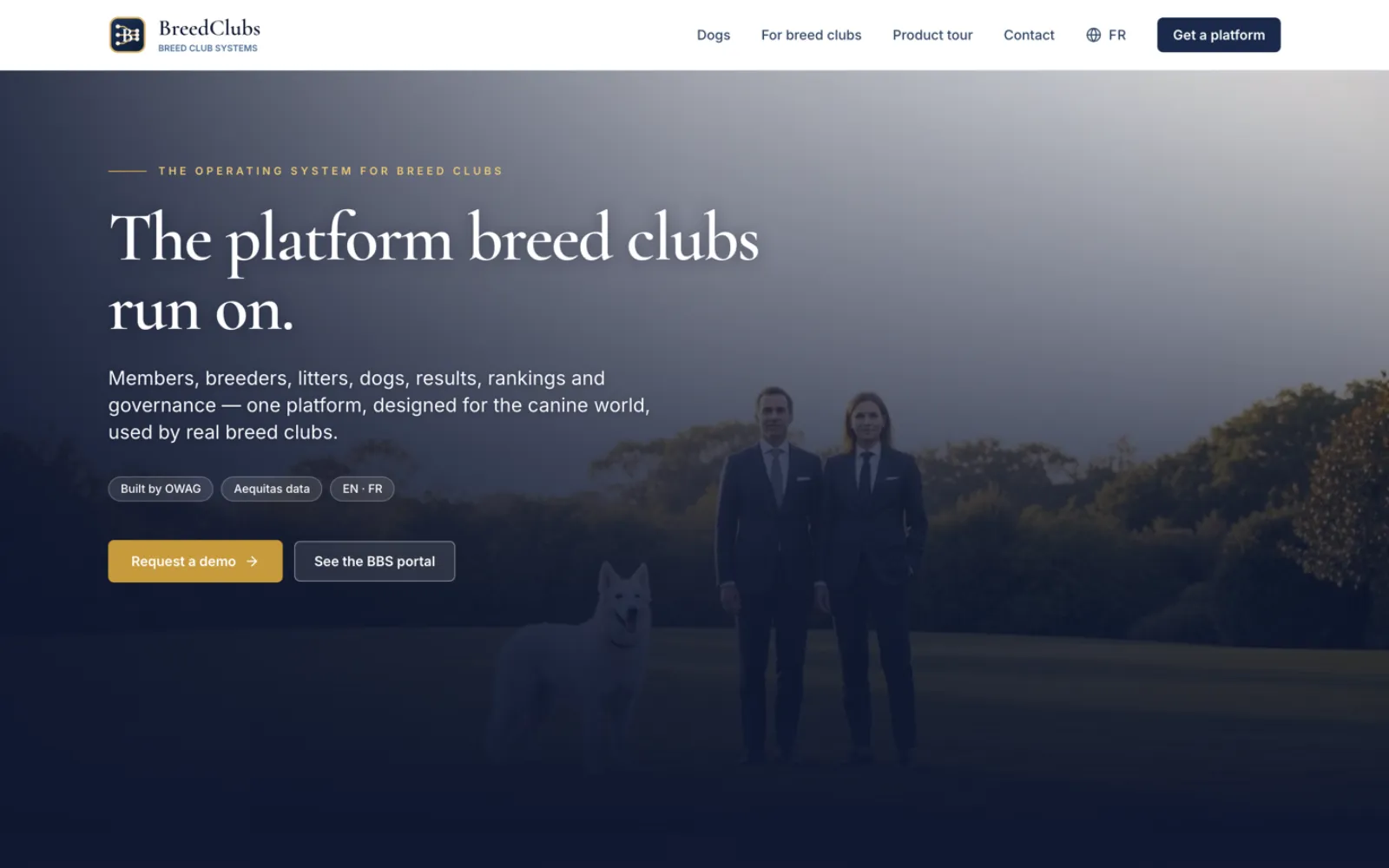 Capture du site BreedClubs