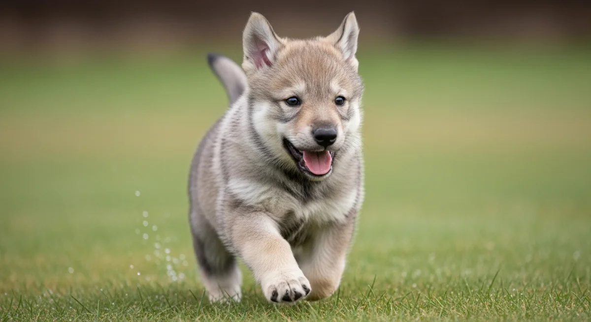 Chiot Chien Loup Tchécoslovaque