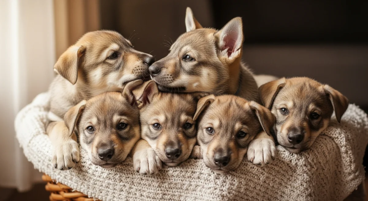 Chiot Chien Loup Tchécoslovaque