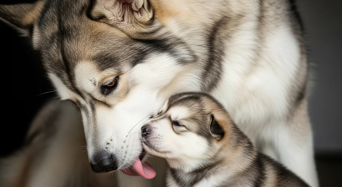 Chiot Malamute de l'Alaska