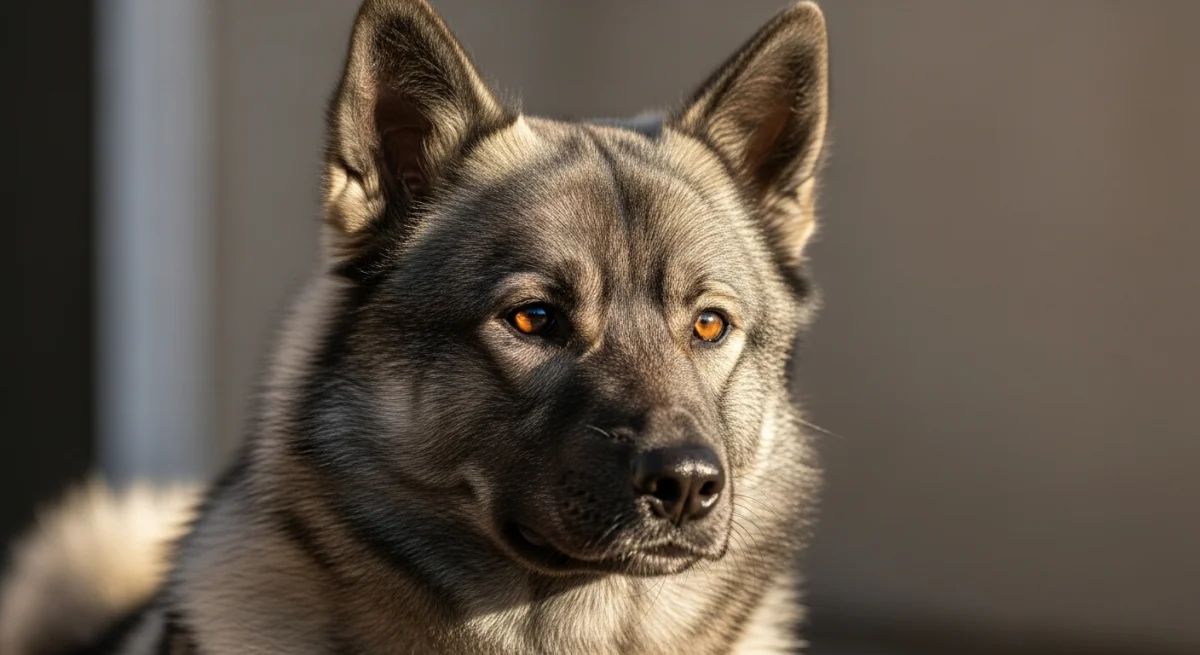 Portrait Norsk Elghund Gris