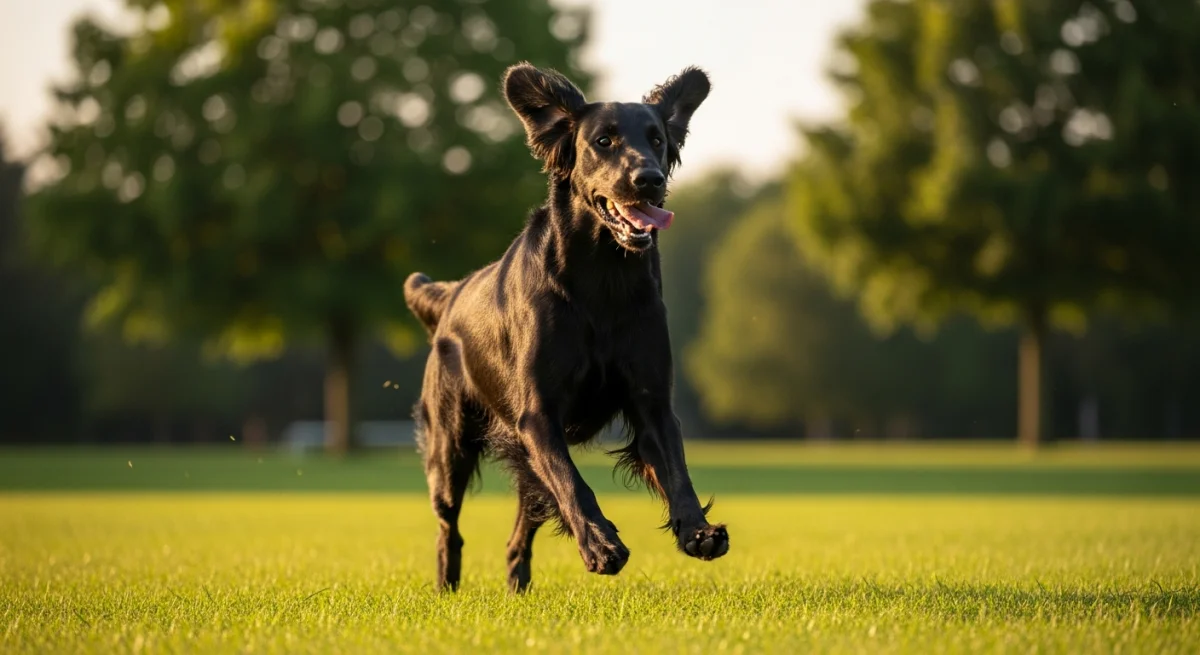 Retriever À Poil Plat - histoire