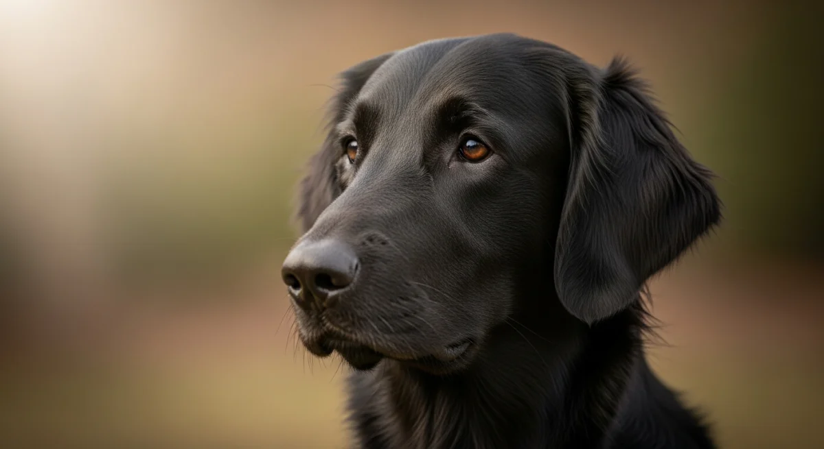 Portrait Retriever À Poil Plat
