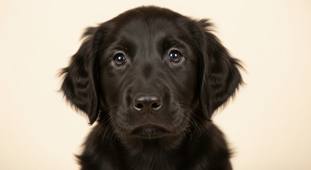Chiot Retriever À Poil Plat 1