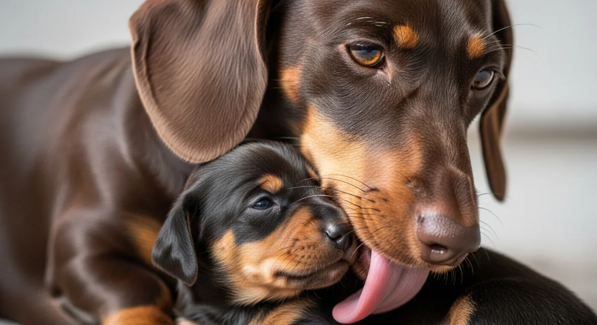 Chiot Teckel Kaninchen